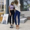 High waisted skinny jeans - with front buttons - elasticPants