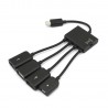 4 in 1 cable - adapter - micro USB / HUB / OTG - male to female - multifunctional