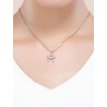 Crystal bowknot pendant - for bracelets / necklaces - 925 sterling silver
