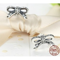 Crystal bowknot earrings - 925 sterling silver