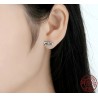 Crystal bowknot earrings - 925 sterling silver
