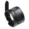 Genuine leather wide bracelet - adjustable buckle