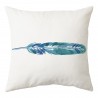 Cushion cover - teal blue color - polyester - 45 * 45 cm
