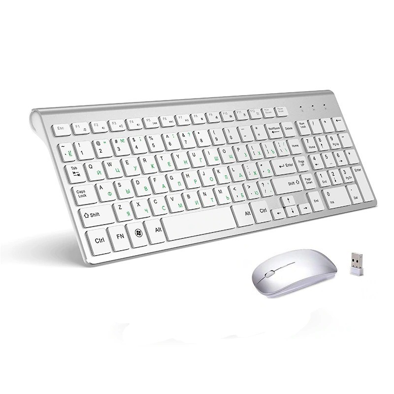 Wireless keyboard / mouse / USB - 2.4G - USA / Russian layout