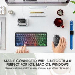 RGB wireless keyboard - with battery - Bluetooth 4.0 - iOS / Android / MacBookKeyboards