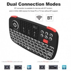 Rii i4 - mini wireless keyboard - Bluetooth - English / Russian / Spanish / French / Hebrew layout
