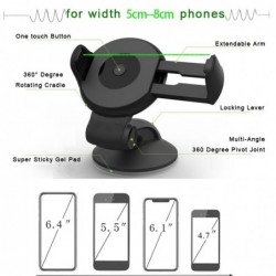 Universal smartphone holder - dashboard stand - suction