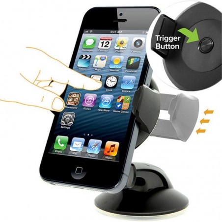 Universal smartphone holder - dashboard stand - suction