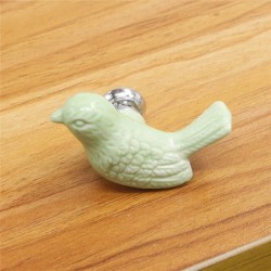 Dove shaped knob - furniture handle - ceramic