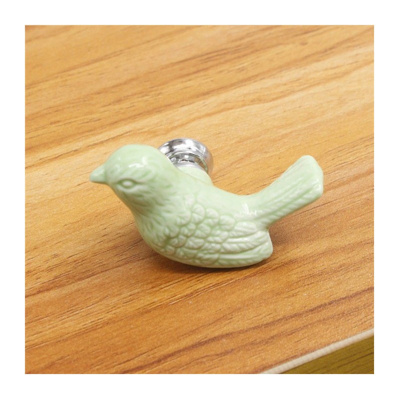 Dove shaped knob - furniture handle - ceramic