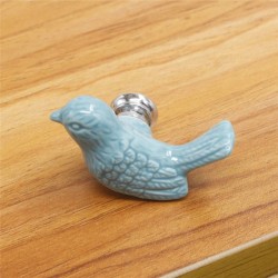Dove shaped knob - furniture handle - ceramic