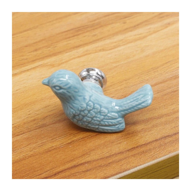 Dove shaped knob - furniture handle - ceramic