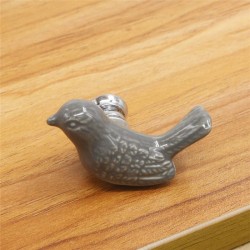 Dove shaped knob - furniture handle - ceramic