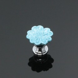 Orchid shaped furniture knobs - handles - ceramic