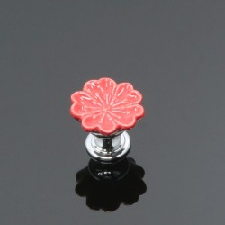Orchid shaped furniture knobs - handles - ceramic