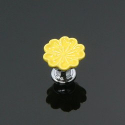 Orchid shaped furniture knobs - handles - ceramic