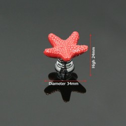 Starfish shaped furniture knobs - ceramic handles