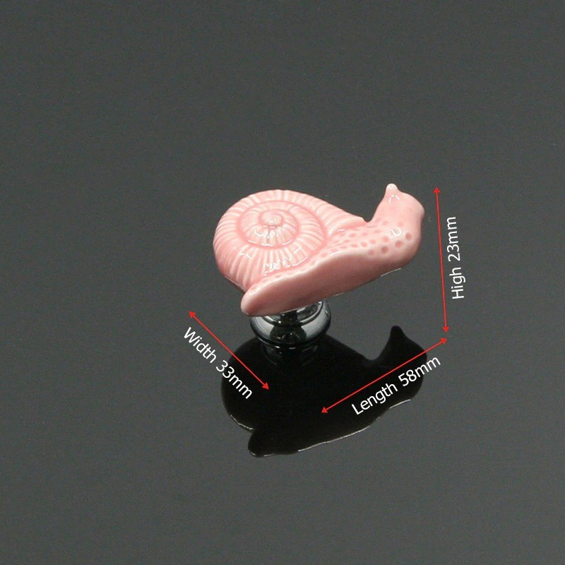 Snail shaped furniture knobs - ceramic handles