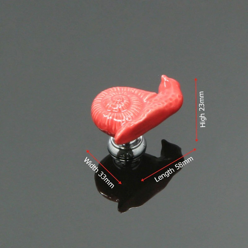 Snail shaped furniture knobs - ceramic handles