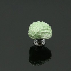 Seashell shaped furniture knobs - ceramic handles