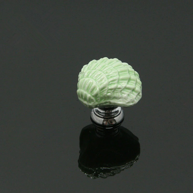 Seashell shaped furniture knobs - ceramic handles