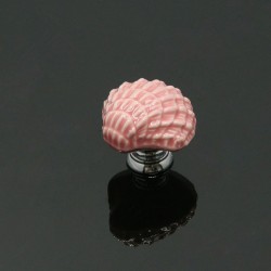 Seashell shaped furniture knobs - ceramic handles