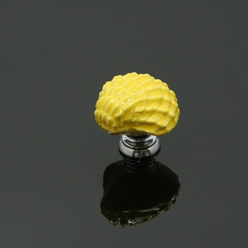 Seashell shaped furniture knobs - ceramic handles