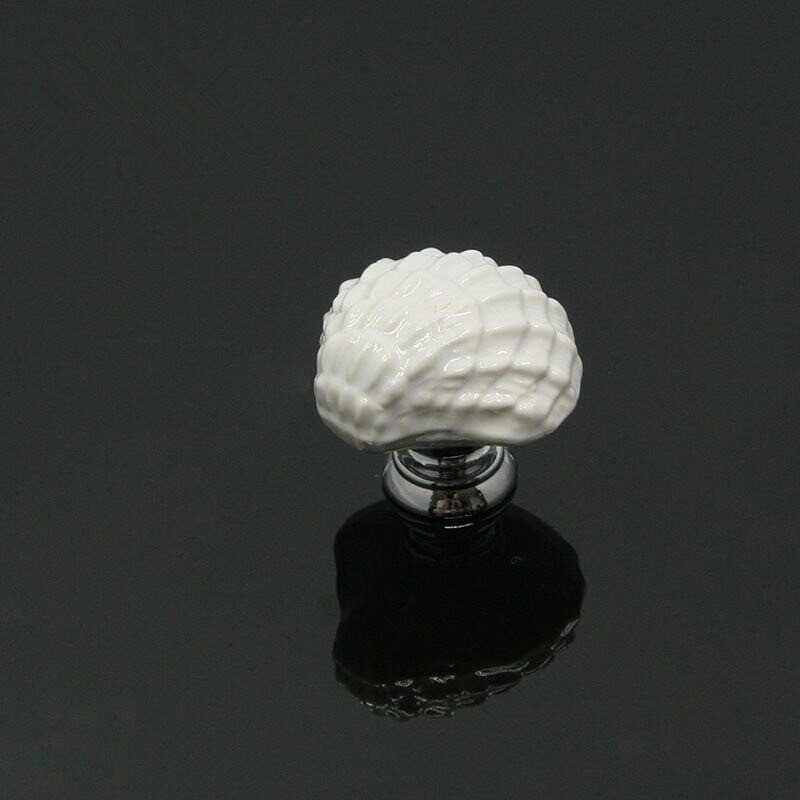 Seashell shaped furniture knobs - ceramic handles