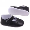 Leather shoes - with flower design - for newborns / babies