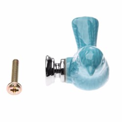 Dove shaped knob - furniture handle - ceramic