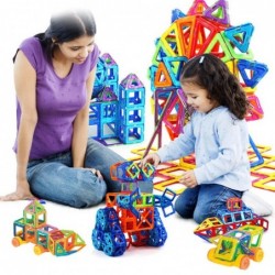 Mini magnetic building blocks - construction set - plastic
