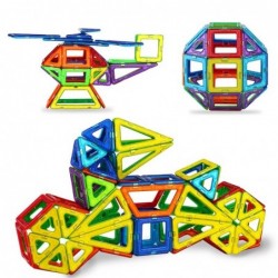 Mini magnetic building blocks - construction set - plastic