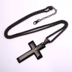 Cross with prayers - necklace - stainless steel