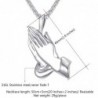 Praying hands pendant - with necklace - stainless steel