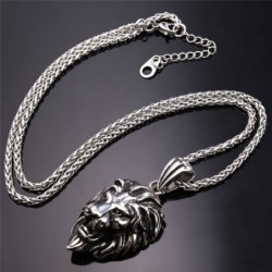 Lion head pendant - stainless steel necklaceNecklaces