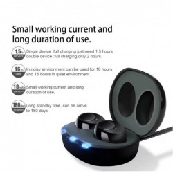 Aparelho auditivo invisível - recarregável por USB - com caixa de carregamento