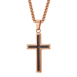 Necklace with cross pendant - stainless steelNecklaces