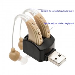 Hearing aid - ear sound amplifier - with double charging port - USB