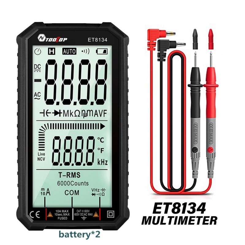Smart digital multimeter - automatic / manual measure - LCD - resistance diode - temperature / frequency test Smart digital multimeter - automatic / manual measure - LCD - resistance diode - temperature / frequency test