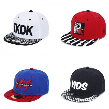 Embroidered hip hop cap - snapback - with letters - adjustable - unisex
