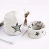 Cotton hat & scarf - set for girls / boys - stars / snowflakes / swans
