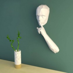 The Silent Person - 3D paper model - craft - DIYConstruction
