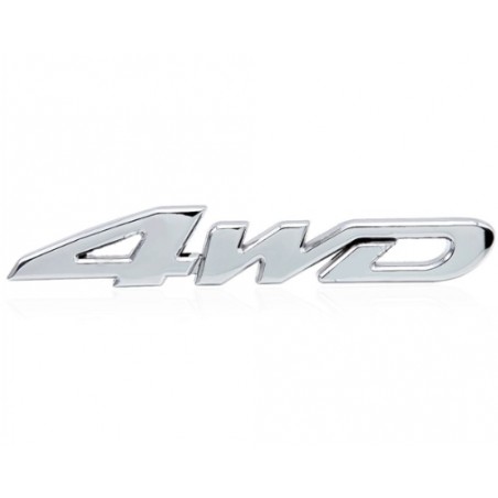4WD chrome car sticker