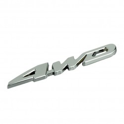 4WD chrome car sticker