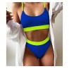 Sexy ribbed bikini set - high waistBeachwear