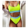 Sexy ribbed bikini set - high waistBeachwear