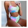 Sexy ribbed bikini set - high waistBeachwear