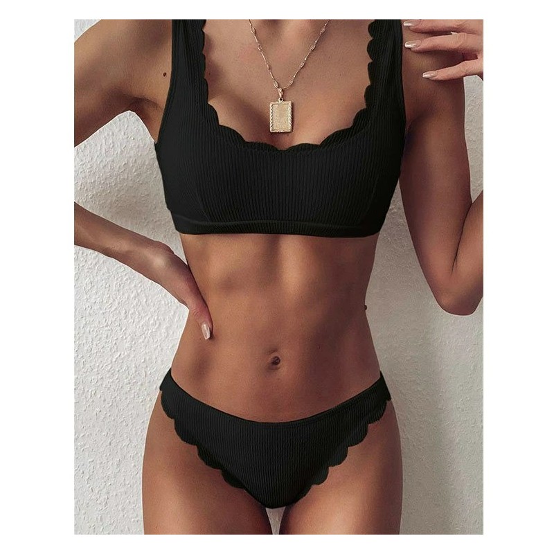 Sexy bikini set - ribbed - with push up