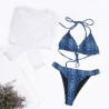 Sexy bikini set - long sleeve top - high / low waist - 3 piecesBeachwear