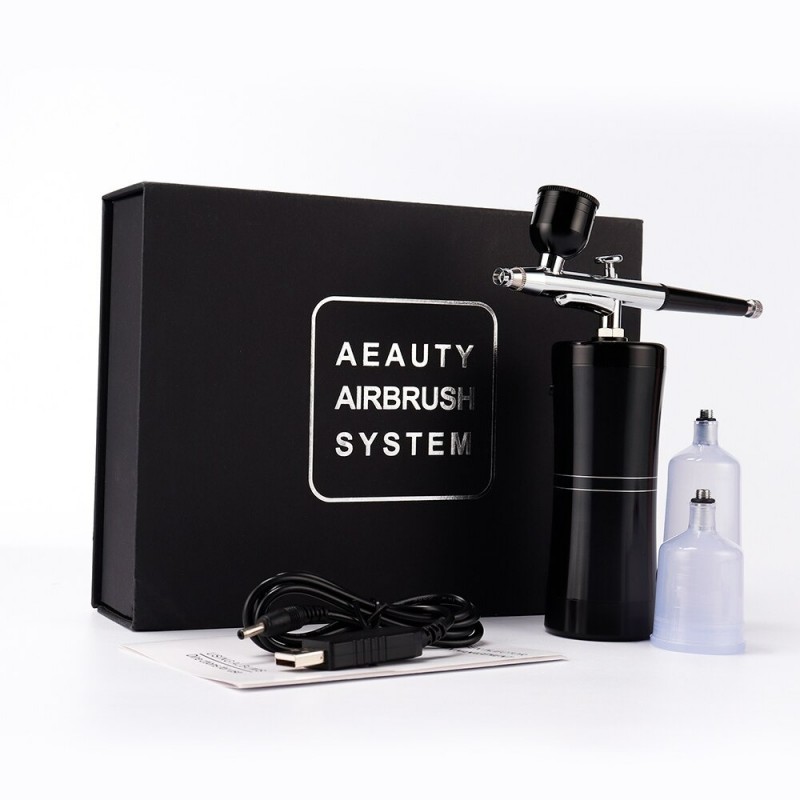 Mini air compressor - spray gun - airbrush - kit for nail art / make up / cakes decorating Mini air compressor - spray gun - airbrush - kit for nail art / make up / cakes decorating